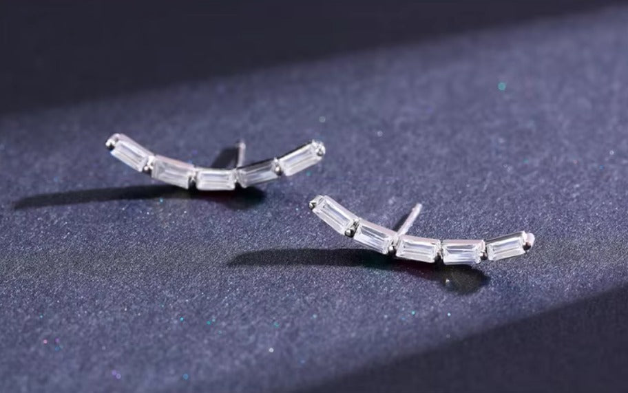 pendientes de plata esterlina 925 para mujer, joyería fina de lujo con corte de Esmeralda