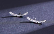 Cargar imagen en el visor de la galería, pendientes de plata esterlina 925 para mujer, joyería fina de lujo con corte de Esmeralda