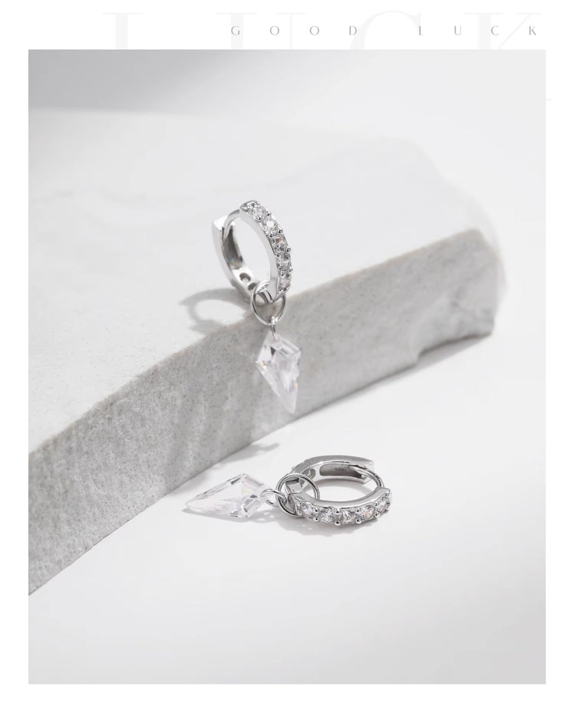 pendientes de aro de plata esterlina 925 para mujer