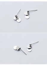 Cargar imagen en el visor de la galería, pendientes pequeños de Plata de Ley 925 para mujer, joyería de diseño redondo Simple