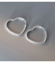 Load image into Gallery viewer, pendientes de aro de Plata de Ley 925 auténtica para mujer