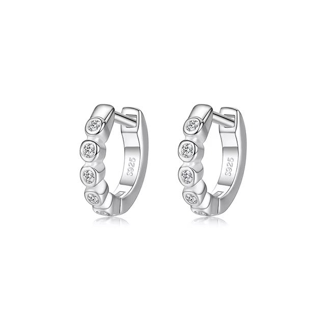 pendientes pequeños de Plata de Ley 925 para mujer y niña