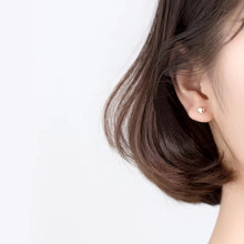 Load image into Gallery viewer, pendientes de plata de ley 925 con corazones brillantes