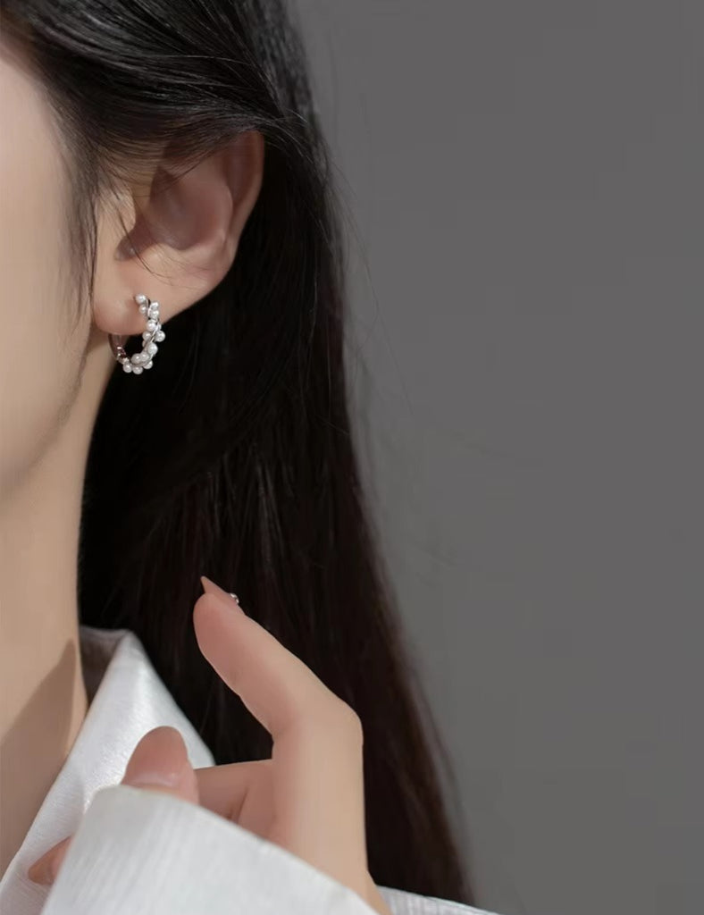 pendientes de aro de Plata de Ley 925 para mujer
