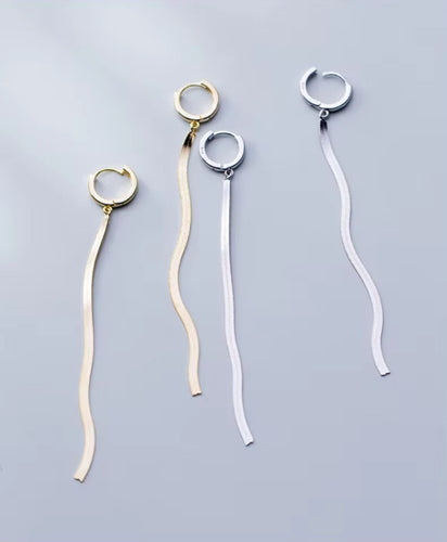 pendientes de aro de Plata de Ley 925 auténtica para mujer