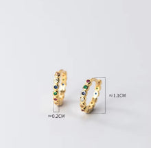 Load image into Gallery viewer, pendientes de aro de Plata de Ley 925 auténtica para mujer