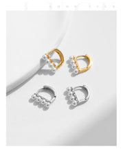 Load image into Gallery viewer, pendientes de aro de Plata de Ley 925 para mujer