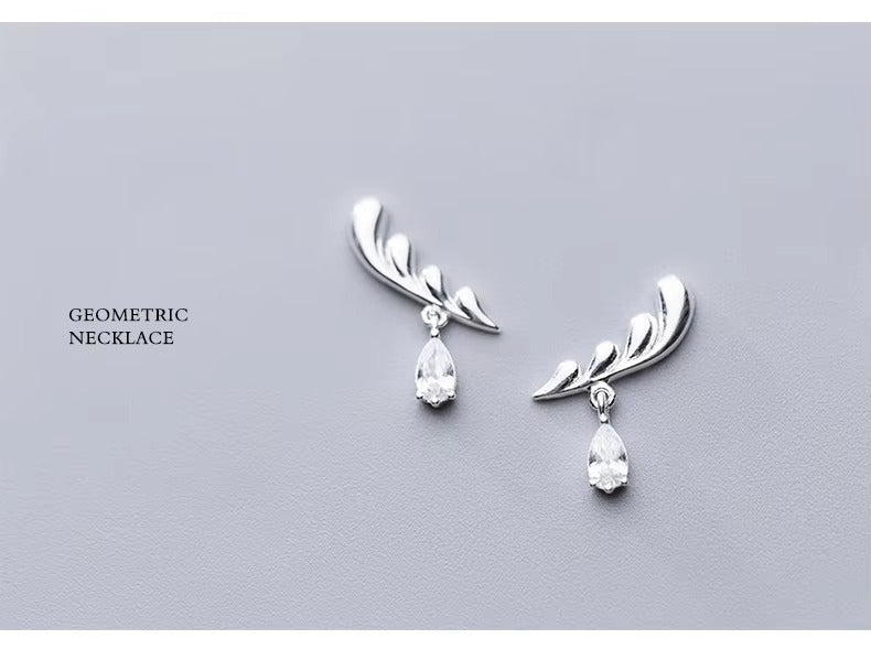 pendientes de plata de ley 925 con diseño de alas de Ángel para mujer, aretes pequeños, plata esterlina