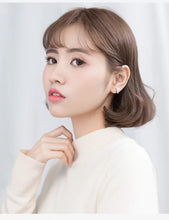 Cargar imagen en el visor de la galería, pendientes minimalistas de circón para mujer, joyería pequeña de verano