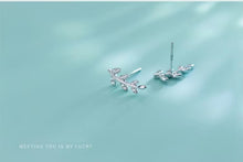 Cargar imagen en el visor de la galería, Vinage-pendientes de tuerca de árbol de la vida para mujer, de Plata de Ley 925, a la moda