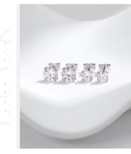 Load image into Gallery viewer, pendientes de plata de ley 925 de moissanita para mujer