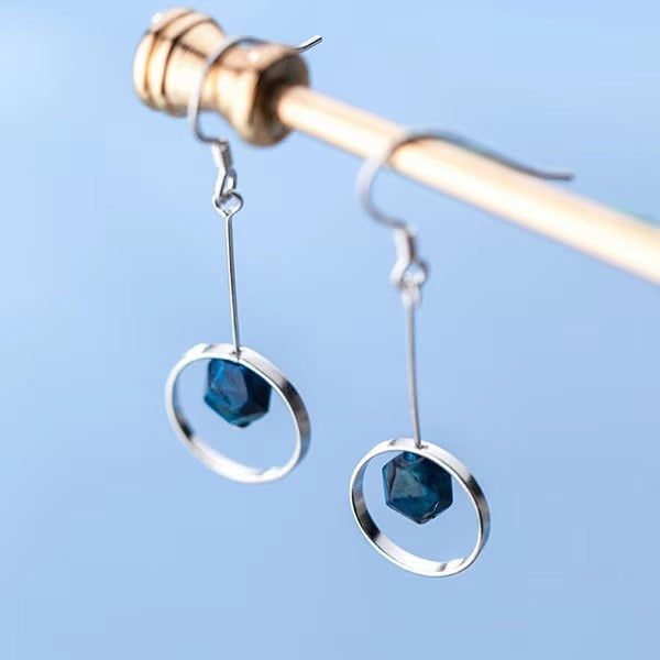 pendientes de plata de ley 925 con forma de gota para mujer, joyería fina