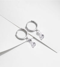 Load image into Gallery viewer, pendientes de aro de Plata de Ley 925 para mujer