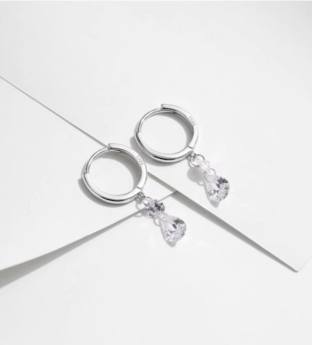 pendientes de aro de Plata de Ley 925 para mujer