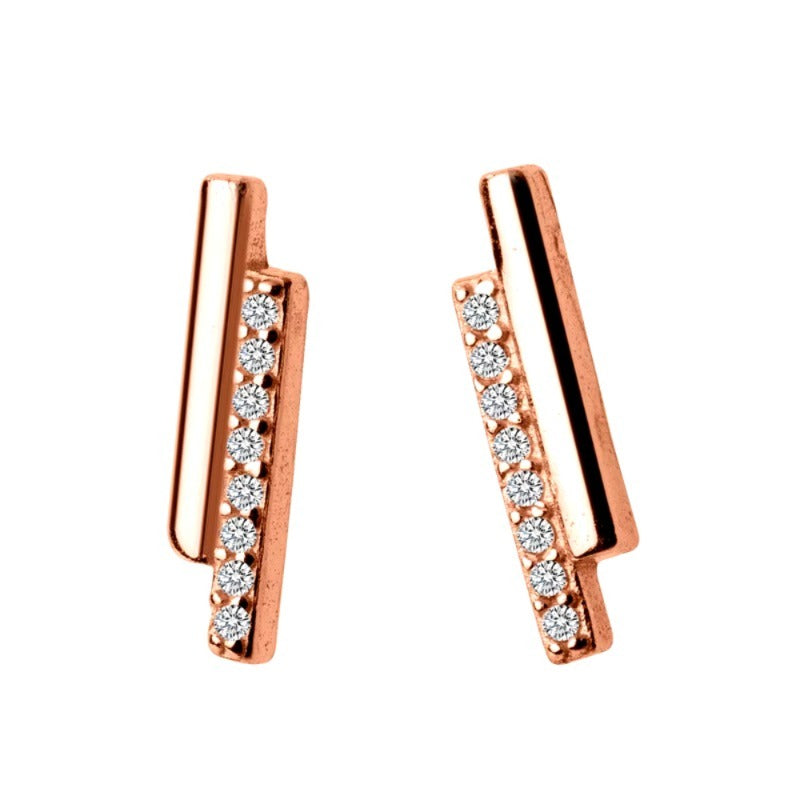 pendientes minimalistas de circón para mujer, joyería pequeña de verano