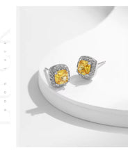 Load image into Gallery viewer, pendientes de plata de primera ley y Circonia cúbica para mujer