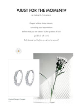 Load image into Gallery viewer, pendientes de aro de Plata de Ley 925 para mujer, joyería de boda