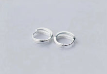 Load image into Gallery viewer, pendientes de aro de Plata de Ley 925 para mujer