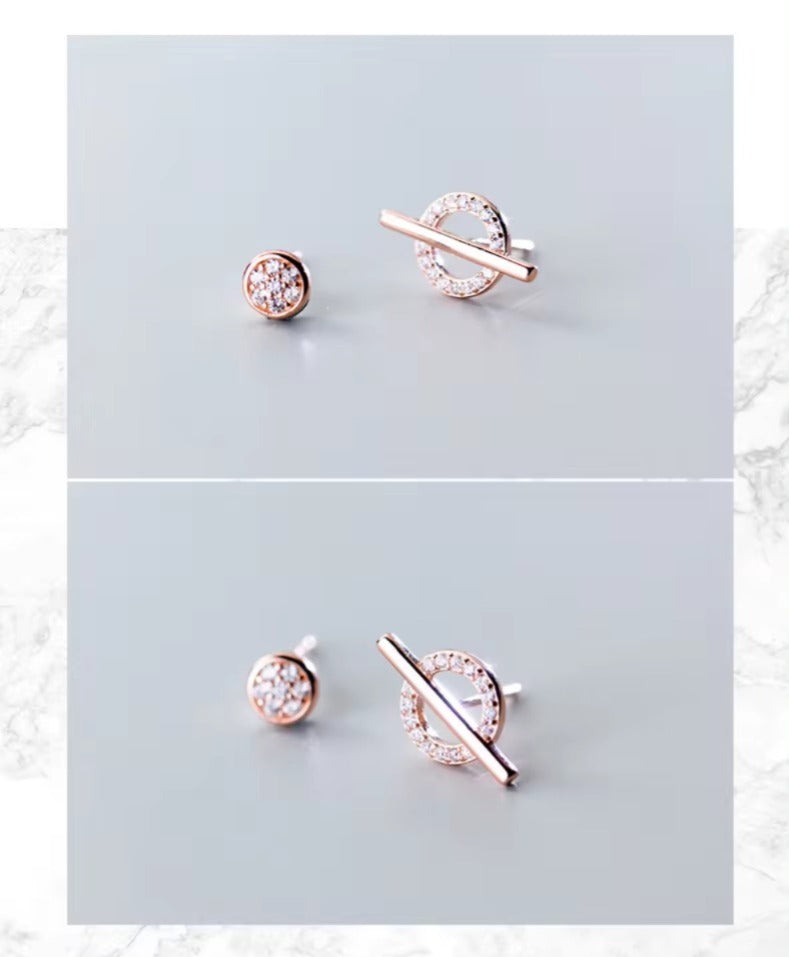 pendientes de plata de ley 925 con circonita cúbica para mujer