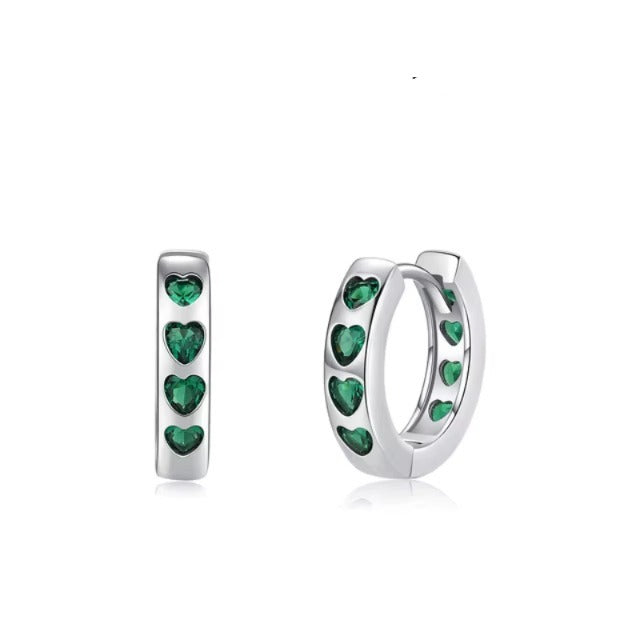 pendientes de aro de Plata de Ley 925 para mujer