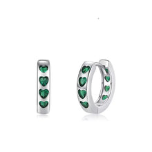 Load image into Gallery viewer, pendientes de aro de Plata de Ley 925 para mujer