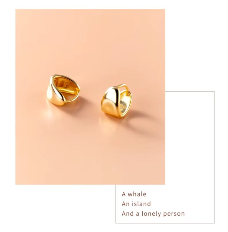 pendientes de Aro para mujer, de Plata Irregular de ley 2021 auténtica