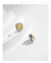 Load image into Gallery viewer, pendientes de plata de primera ley y Circonia cúbica para mujer