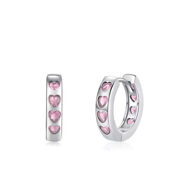 pendientes de aro de Plata de Ley 925 para mujer