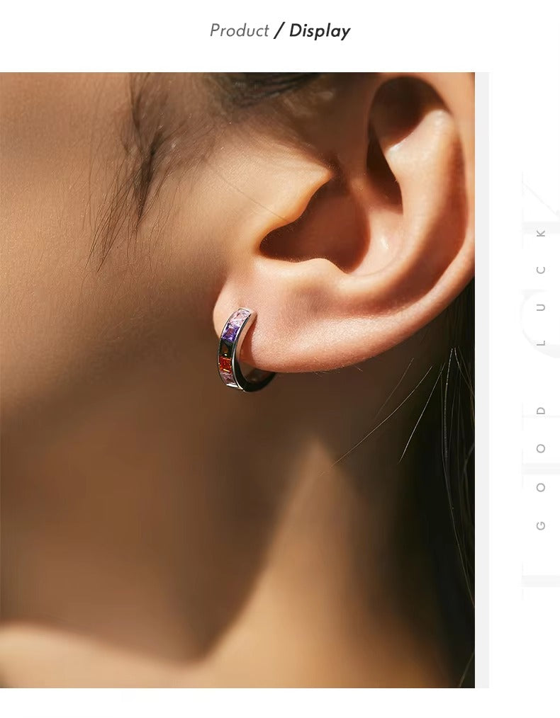 pendientes de aro de Plata de Ley 925 para mujer