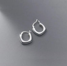 Load image into Gallery viewer, pendientes de aro de Plata de Ley 925 auténtica para mujer