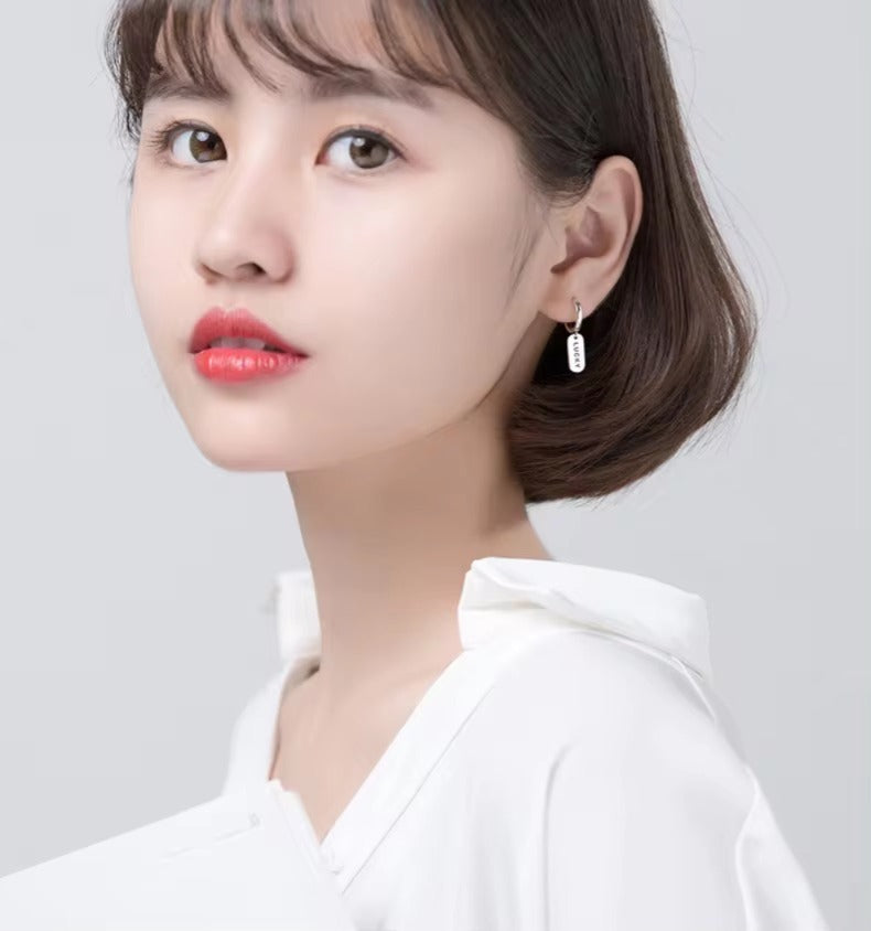 pendientes de aro de Plata de Ley 925 auténtica para mujer