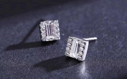 pendientes de plata de ley 925 para mujer, aretes geométricos Vintage