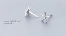 Load image into Gallery viewer, pendientes de plata de ley 925 con forma de estrella de mar