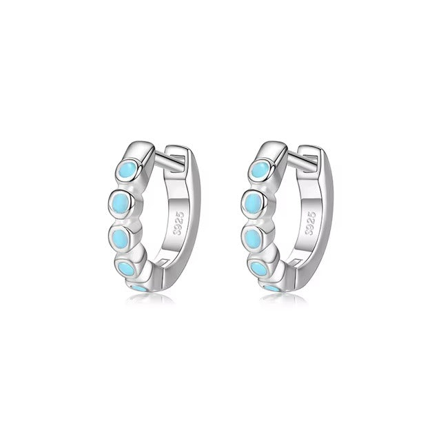 pendientes pequeños de Plata de Ley 925 para mujer y niña