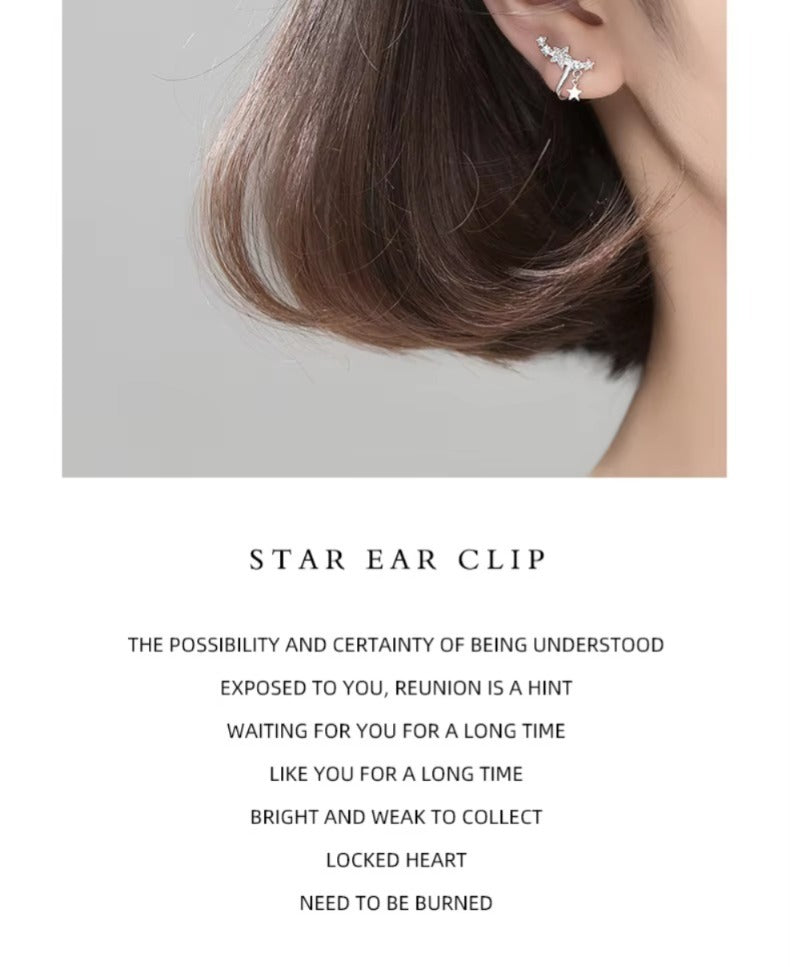 pendientes de plata esterlina 925 auténtica para mujer, aretes de circonita parpadeante con Clips