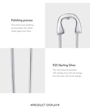 Load image into Gallery viewer, pendientes de broche de plata de ley 925 auténtica para mujer