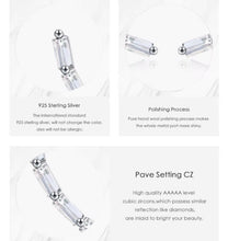 Cargar imagen en el visor de la galería, pendientes de plata esterlina 925 para mujer, joyería fina de lujo con corte de Esmeralda