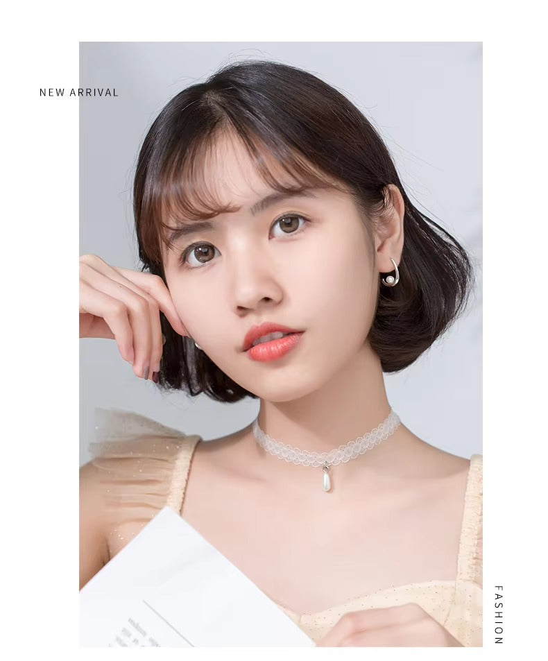 pendientes de plata de ley 925 con forma de gota de agua para mujer