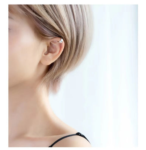 pendientes minimalistas de Plata de Ley 925 para mujer y niña, aretes redondos de Clip