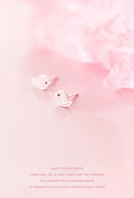 Load image into Gallery viewer, pendientes de plata de ley 925 con diseño de pájaros para mujer