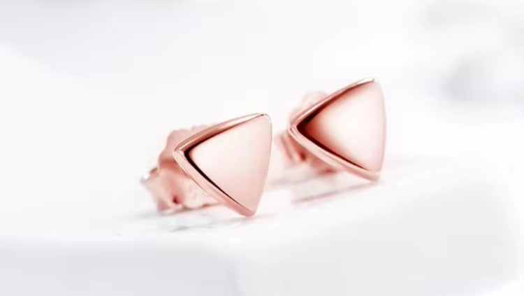 pendientes triangulares de plata de ley 2021 auténtica para mujer