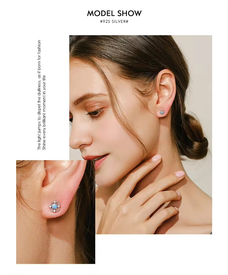 pendientes de plata de ley 925 auténtica para mujer