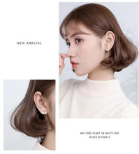 Load image into Gallery viewer, pendientes de plata de ley 925 con forma de concha de estrella de mar para mujer