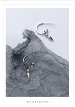 Cargar imagen en el visor de la galería, pendientes de tuerca de semicírculo de cono de columpio Punk Rock para mujer