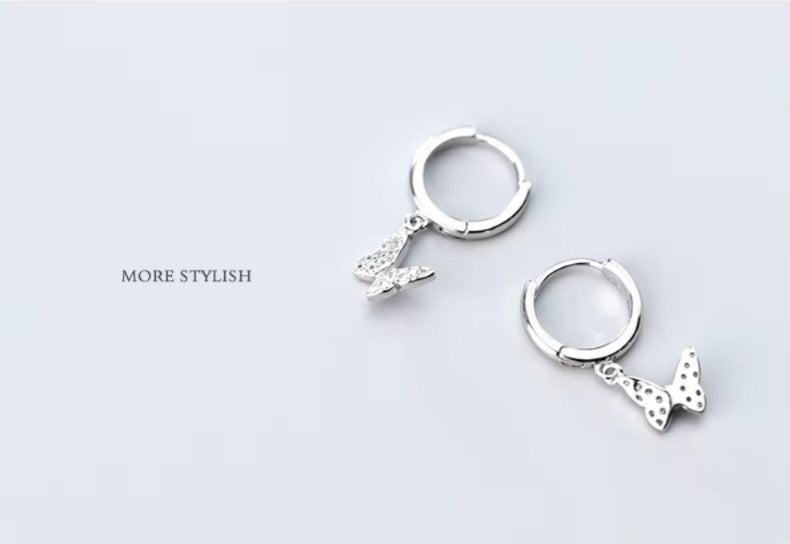 pendientes de aro de plata esterlina 925 para mujer