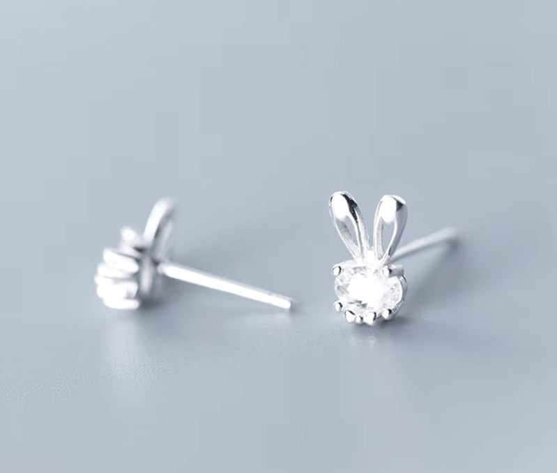 pendientes de tuerca de Animal para mujer, joyería fina brillante de circonita cúbica