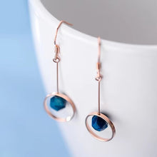 Load image into Gallery viewer, pendientes de plata de ley 925 con forma de gota para mujer, joyería fina