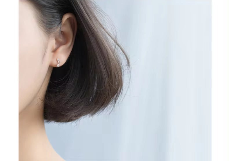 pendientes de plata de ley 925 con zirconia cúbica para mujer