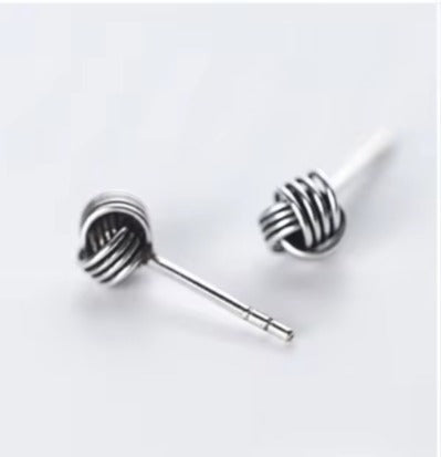 diseño Original 5 Estilo Vintage línea pendientes de perno para mujer 925 Plata de Ley