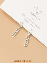 Load image into Gallery viewer, pendientes colgantes geométricos de Plata de Ley 925 para mujer